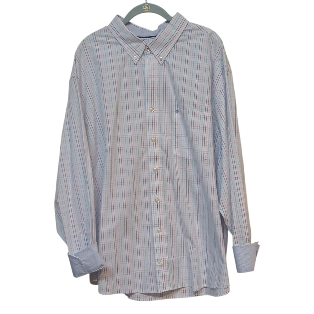 IZOD - NWOT, Long Sleeve, Multi Colored Stripes, Button Down Shirt, Pocket, XXL - Picture 6 of 9